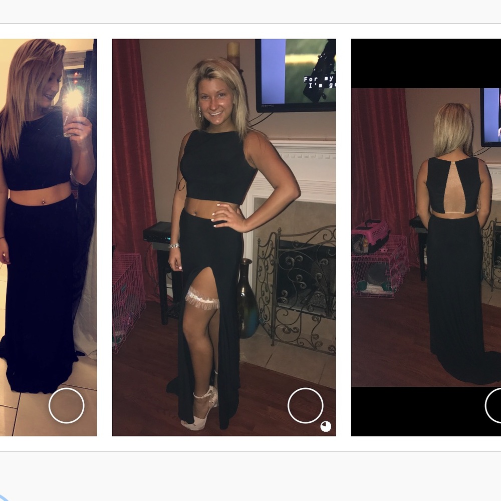 Black two piece dress